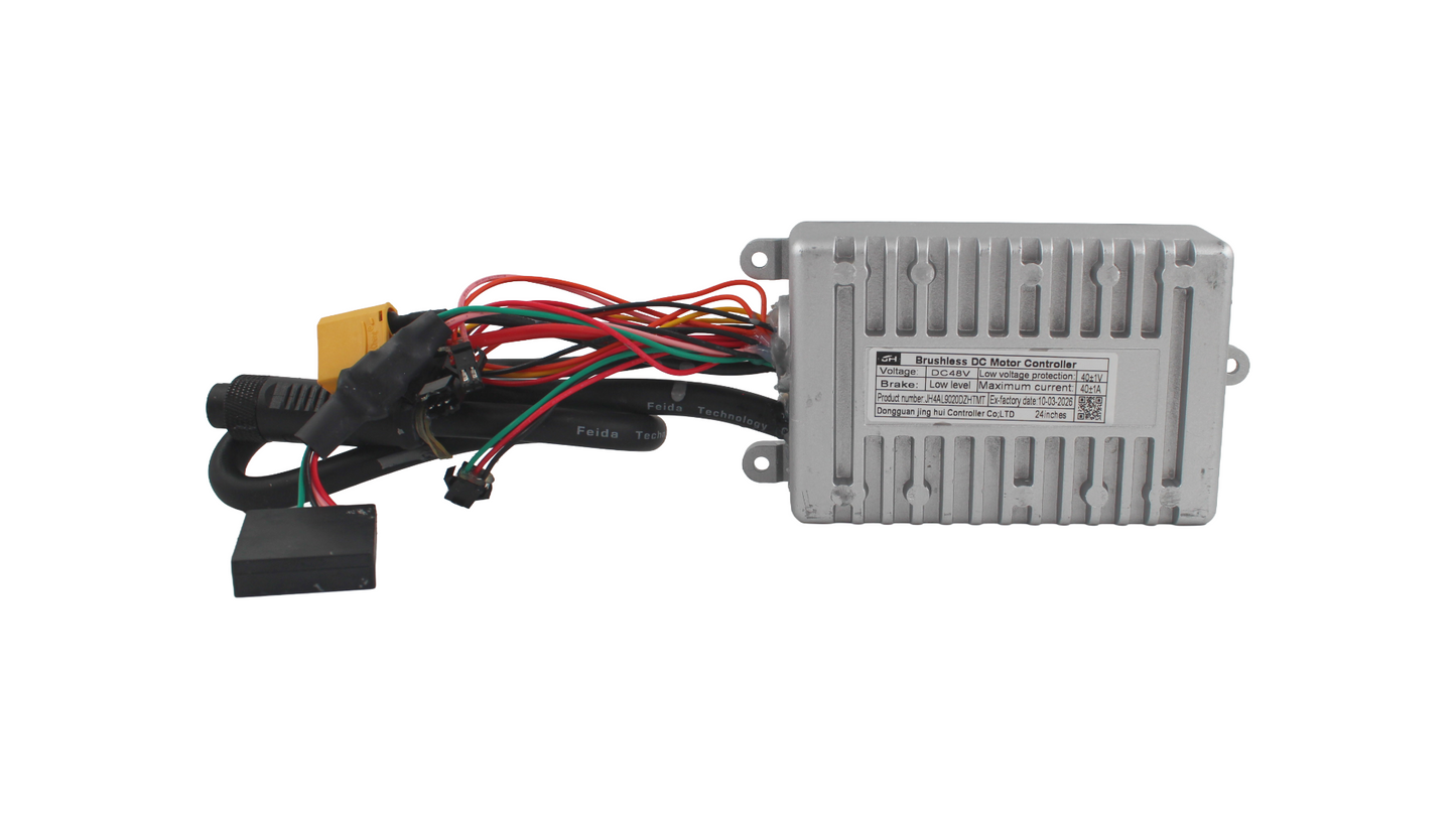GT2000 controller opgevoerd zwarte motor kabel