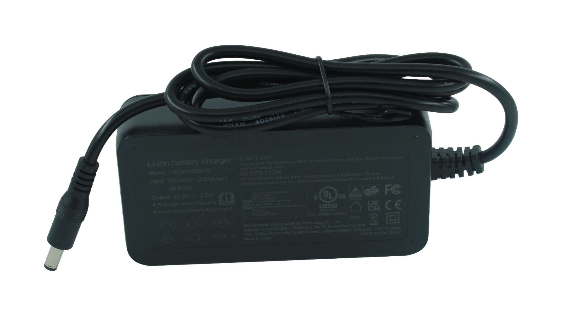 Fatbike/e-bike 36V 2A lader
